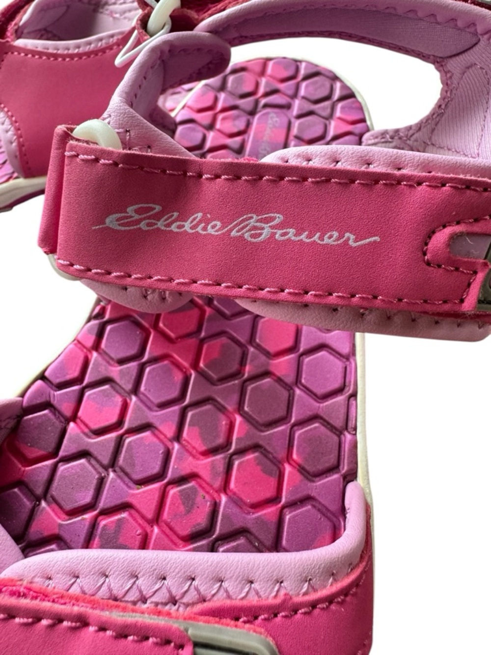 Eddie Bauer Cascadia Sandals Pink Women 3 Youth 1-2 Outdoor Adjustable NWT - Picture 4 of 5
